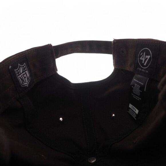 47' Brand Cleveland Browns Helmet Strapback Hat Brown / Orange OS - Picture 6 of 8